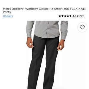 Dockers Black Classic-Fit Workday Khakis